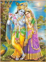 Krishna et Radha Peintures