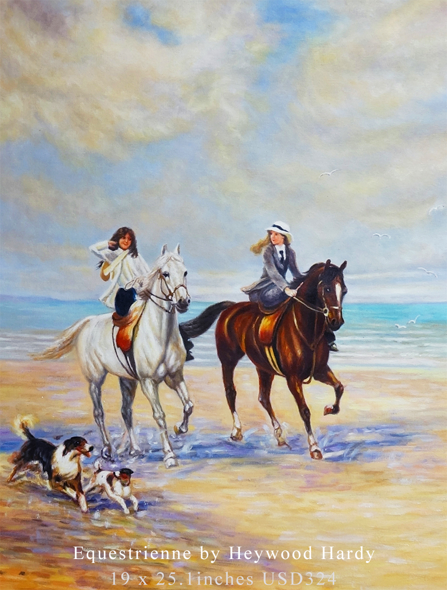 Equestrienne Heywood Hardy 19x25inches EUR324 Peintures à l'huile